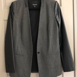 Trouve blazer with faux leather
